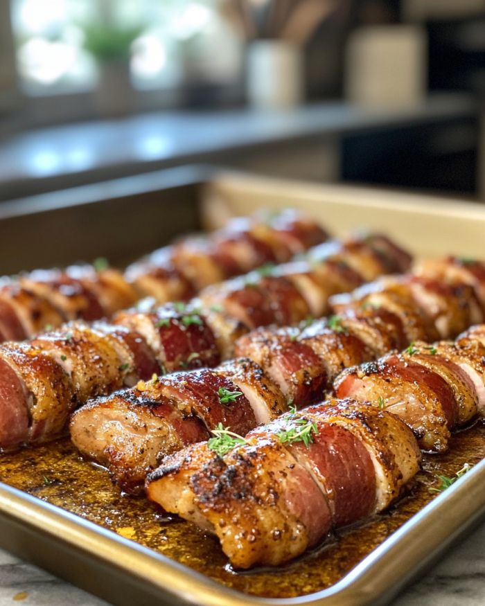 Sydstatsinspireret svinemørbrad med bacon og brun farin