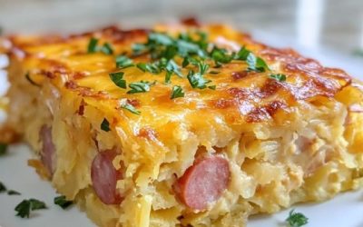 Kielbasa Hashbrown Gryderet med Ost