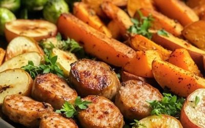 Harvest Sheet Pan Chicken and Apple Sausage Middag