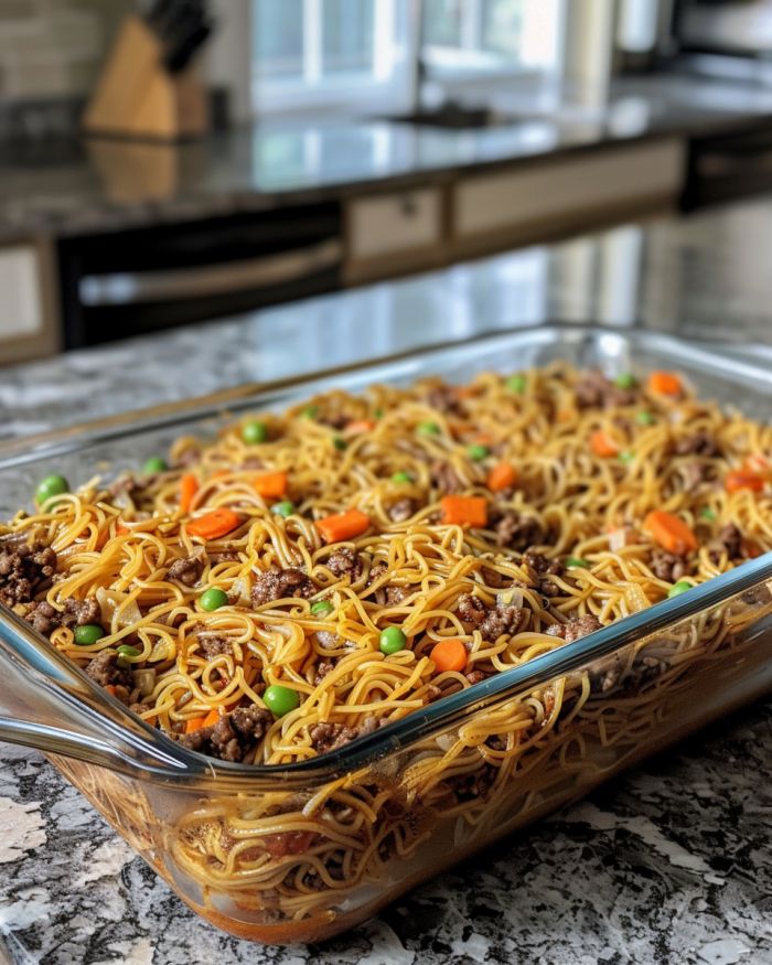 Oksegryde med Chow Mein