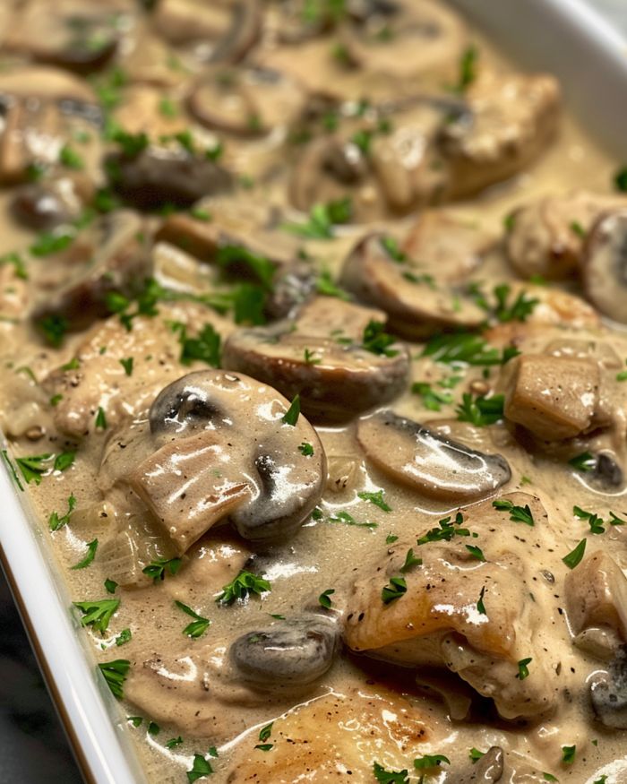 Ovnbagt kyllingestroganoff