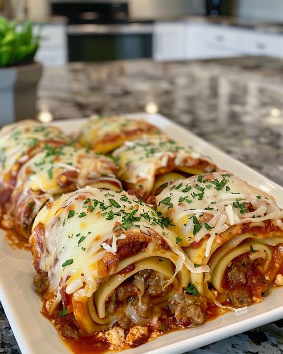 Lasagneboller med 3 oste og pølse