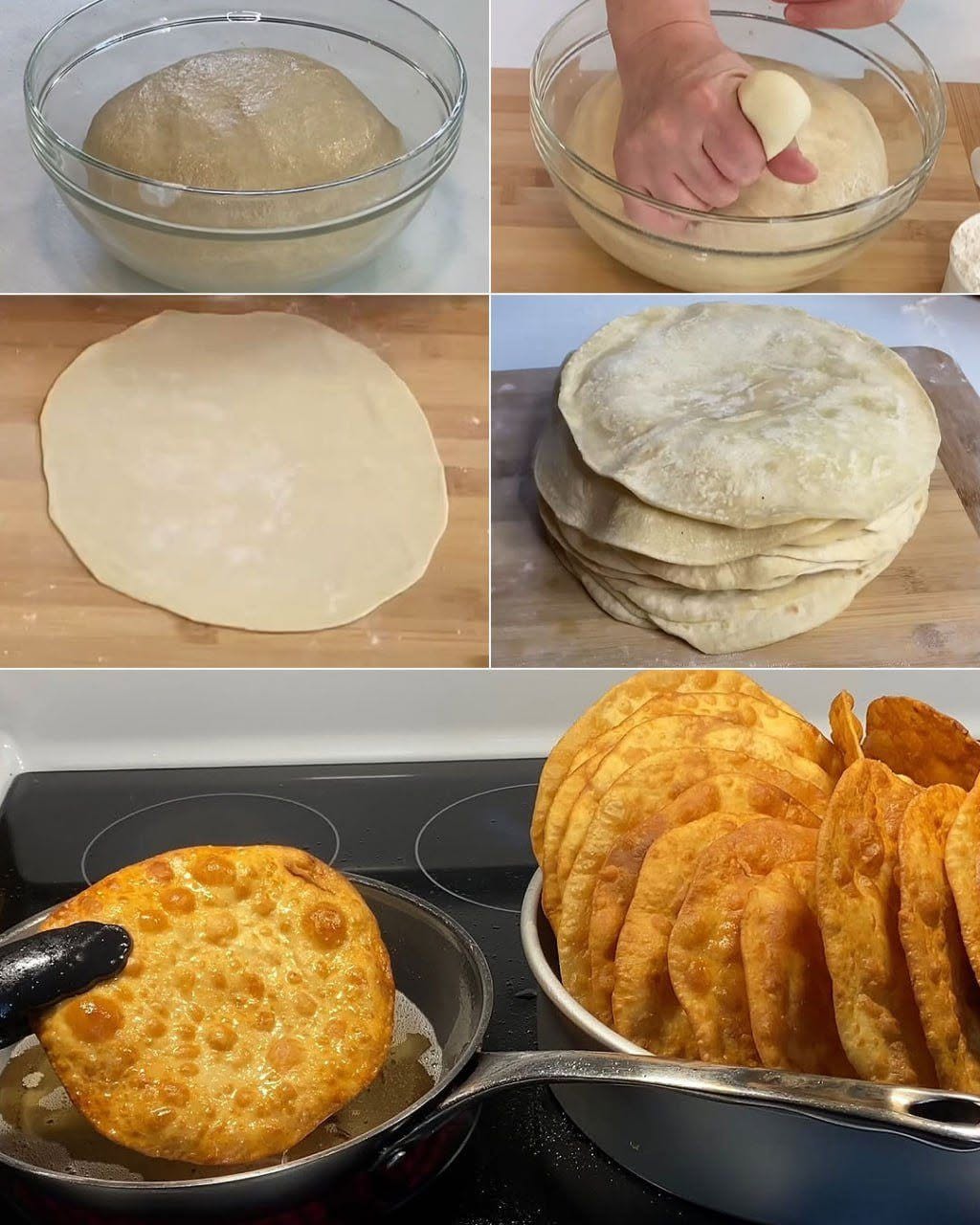 Hjemmelavede stegte kager (sprødstegt brød)
