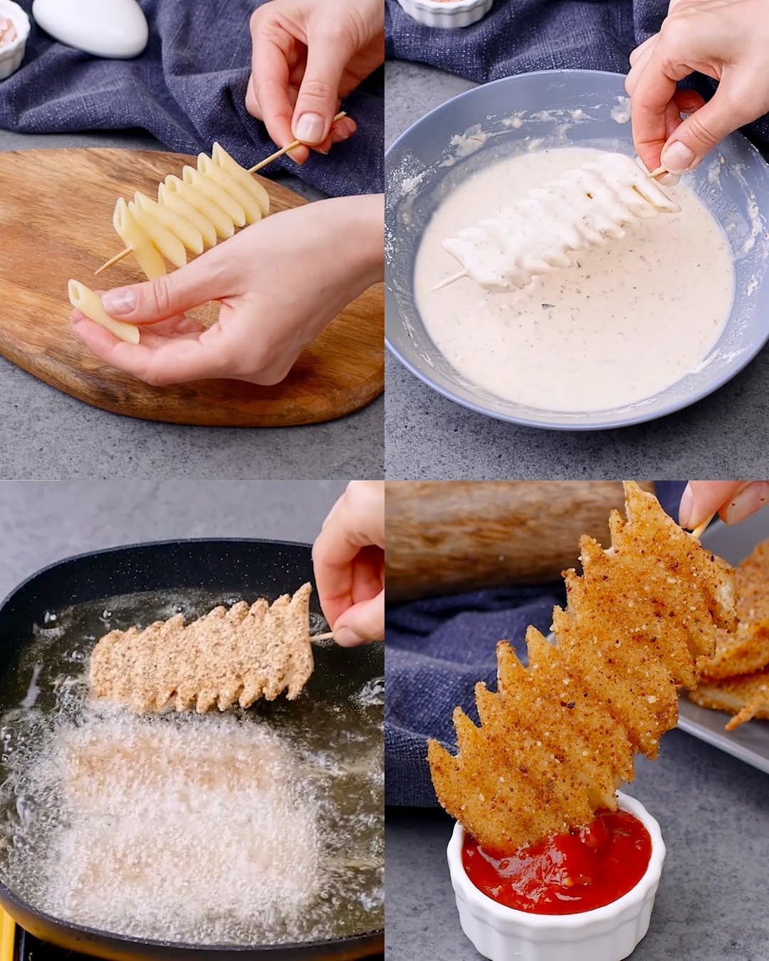 Friturestegte pastaspyd