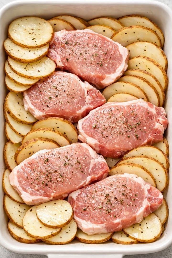 Kartoffelgryde med svinekotelet er en ret