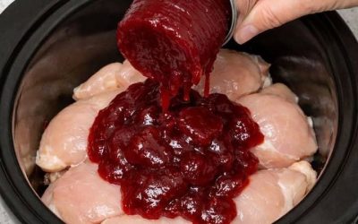 Hæld dåse tranebærsauce over kyllingebryst sammen med 1 ingrediens i slowcookeren for et velsmagende måltid, der forsvinder hurtigere end noget andet.