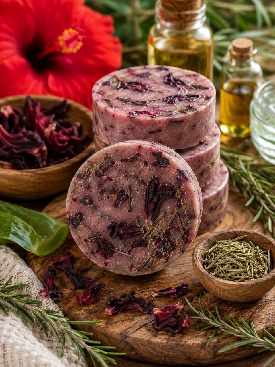 Hibiscus- og rosmarinsæbe til hårpleje: Nem og naturlig håndlavet opskrift