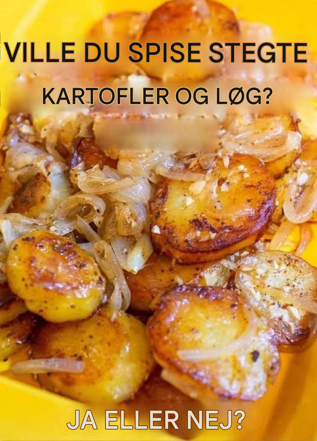Stegt kartoffel med løg