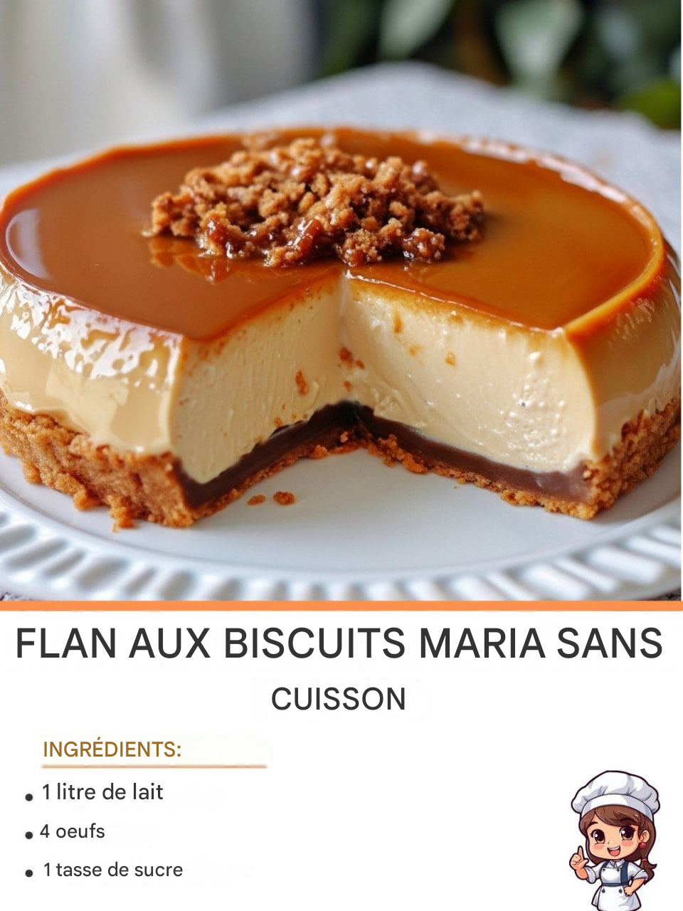 No-Bake Maria Cookie Flan