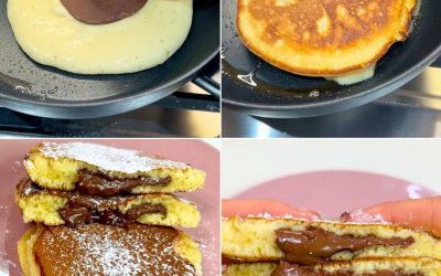 Luftige og uimodståelige chokoladefyldte pandekager