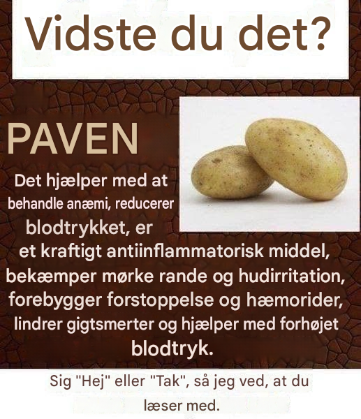Gode ​​nyheder! Forskere hævder, at det at spise kartofler forhindrer udviklingen af ​​visse sygdomme.